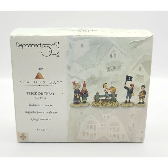 Department 56 Seasons Bay Trick Or Treat Figurine Set Of 4 Halloween Theme - Picture 1 of 10